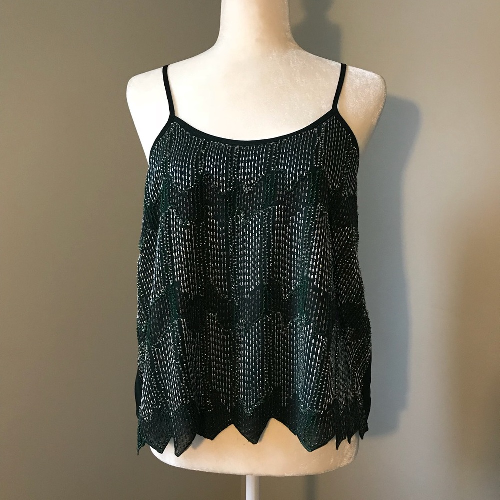Final❗️ONE Left❗️Dark Green Sequin Tank - Picture 2 of 8